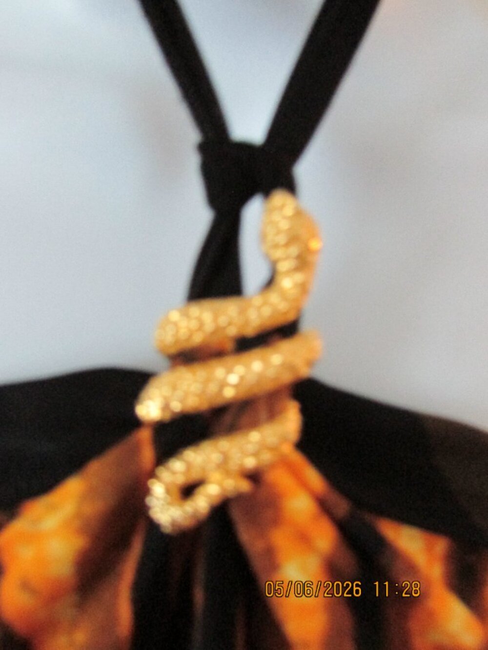 Vintage NWT 2006 Roberto Cavalli Ray of Gold Sun Mini Halter Dress XL - Picture 3 of 15
